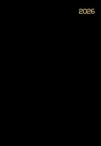 Wochenkalender 2026 a5: ( Schwarz ) Wochenübersicht 1 Woche 2 Seiten - Buchkalender mit Notizen, Jahresübersicht, Monatsübersicht, ... 12 Monate 7 ... Ohne Spiralbindung für Arbeit, Schule...