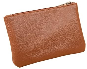 DHYUACN Münztasche 3 Stücke Frauen Kleine Geldbörse for Damen Reißverschluss Kartengeldbeutel Schlüsselaufbewahrungstasche PU Kurze Brieftasche Weibliche(Brown)