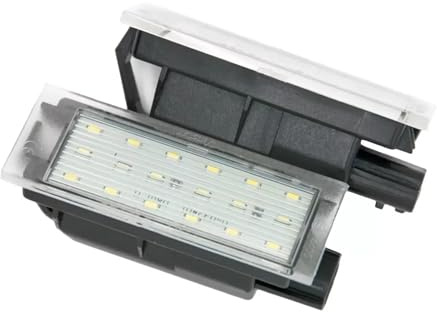 Atambveu Number Plate Lamp For Vauxhall For Vivaro NV300 2014-2019 2PCS Xenon White LED License Number Plate Light Bulb Lamp Assembly Car Accessories