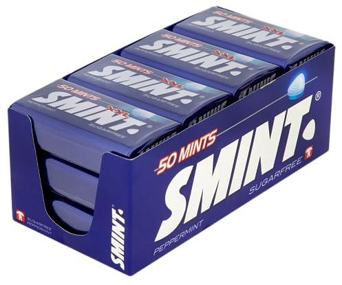 Smint Sugar Free Mints, Peppermint Flavour, Suitable for Vegetarians - 50 XXL Tin