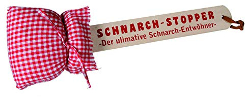 Out of the Blue 76/5608 - Schnarch Stopper aus Holz mit Kissen, ca. 40 cm