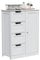 Bath Vida Bathroom Cabinet 4 Drawer Floor Storage Cupboard Wooden Storage Unit With 1 Door, Height Adjustable Shelf, White