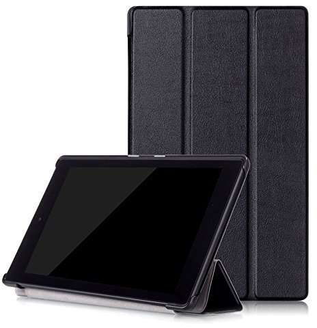 Protección Caja para Amazon Fire HD8 (2016/2017/2018) 8.0 Pulgadas Smart Slim Case Book Cover Stand Flip HD 8 (Negro) NUEVO