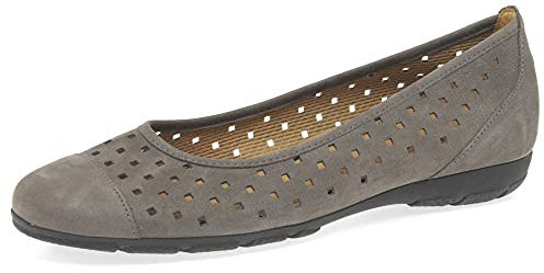 Gabor Ruffle Womens Punched Detail Casual Shoes 4 UK Wallaby (Fumo)