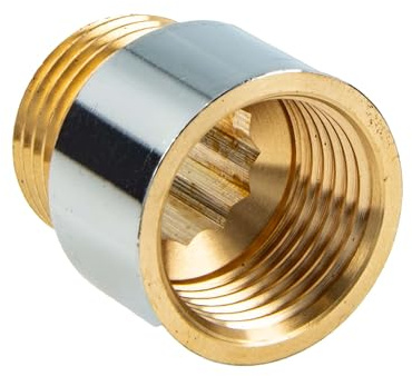 tecuro Hahnverlängerung 3/8 Zoll x 20 mm - nach Trinkwasserverordnung 50930-6, nach DIN 3523, Messing CW 617 N glanzverchromt