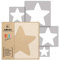 NAKLEO Schablonen Malen für Kinderzimmer, 5 Stück Set 9x9 bis 34x34cm Stern Star, Wiederverwendbare Kunststoff Malvorlage Raumdekoration, Basteln DIY Wand Möbel Papier Stoff