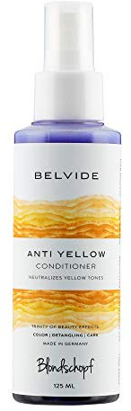 BLONDSCHOPF ANTI-YELLOW SPRÜHKUR | Neutralisiert unerwünschte Gelbtöne | Purple Conditioner Spray - keine lila Hände wie bei Silber Shampoo oder Spülung, 125ml