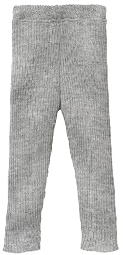 Legging en tricot pour bébé et enfant - 100 % laine mérinos bio - Respirant, chaud et doux - Unisexe - Taille 62-140 - Durable et équitable - Extensible - Fabriqué en Allemagne, gris, 74-80