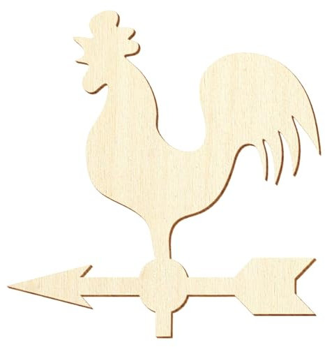 Girouette en bois – Décoration bricolage 5-50 cm, taille : 13 cm, lot de : 1 pièce.