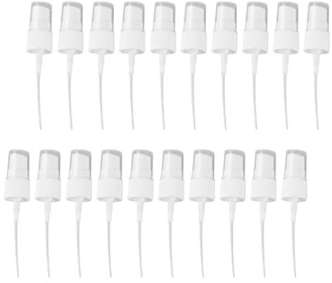 SOLUSTRE 20Pcs Pumpkopf für Flaschen Sprühflaschen Parfüm Ätherisches Öl Flasche Reiseflaschen Pumpe Kaliber 18 Bad Küche Zuhause Flaschen Zubehör (Weiß) sprühaufsatz