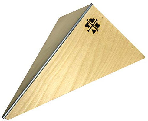 XL Polebank Griffbrett Hindernis – handgefertigte Rampe in den USA – große Parkgröße mit Stahlschiene – 30,5 cm lang, 11,4 cm hoch Teak Tuning
