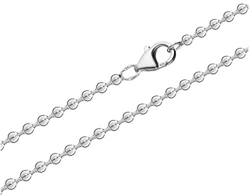 NKlaus 50cm Kugelkette 925 Silber elegante Halskette Breite: 3,0mm Collier 12g schwer 4260