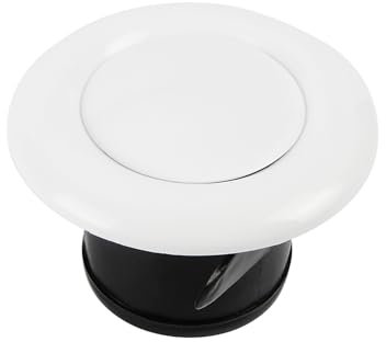 Powertool, Griglia di ventilazione circolare con copertura in plastica ABS, per ventilazione in bagno, cucina, ufficio, rotonda, 200 mm