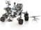 Fascinations MMS465 Metal Earth Mars Rover Perseverance & Ingenuity Helicopter, lasergeschnittener 3D-Konstruktionsbausatz, 3D Metall Puzzle DIY Modellbausatz 4.5 Metallplatinen, ab 14 Jahren