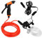 Car Washer Pump Kit, Electric Car Portable Wash Washer Kit 12v 80w, 130PSI High Pressure Trigger Spray Gun Washing Wash Kit Electric Self-Priming for Car Caravan Yacht Garden