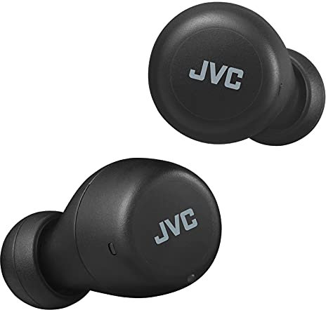 JVC Auriculares inalámbricos Gumy Mini, auriculares intraurales pequeños, ligeros, Bluetooth 5.1, resistencia al agua (IPX4), batería de larga duración (hasta 15 horas), HA-Z55T-B (negros)