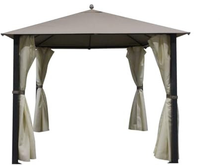 TrendLine Ersatzdach 2,98 x 2,98 für Pavillon Kos Taupe Pavillondach Zeltdach