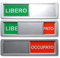 1 x cartello scorrevole grande LIBERO/Occupato 17,5x5 cm cartello - Retro magnetico per superfici metalliche e 2xcuscinetti adesivi 3M aggiuntivi per superfici non metalliche - Ideale per uffici ecc