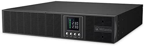 Atlantis A03-OP2002-RC UPS OnLine Gruppo di Continuità Doppia conversione Onda Sinusoidale Pura 2000VA 1350W, Server Convertibile, display LCD, USB, seriale RS-232, 8 uscite IEC, slot SNMP 3x12V-9Ah