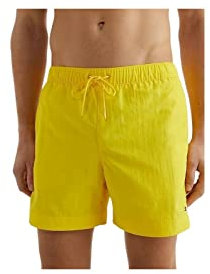 Tommy Hilfiger Herren Badehose Medium Drawstring Lang, Gelb (Vivid Yellow), S