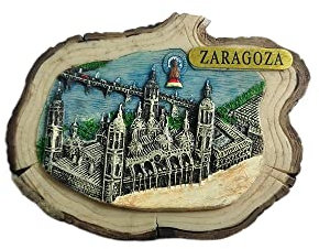 Zaragoza - Imán de nevera 3D para regalo de recuerdo, resina hecha a mano Zaragoza para nevera, colección de decoración para el hogar y la cocina