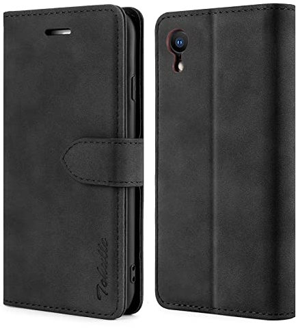 TOHULLE Case for iPhone XR, Premium PU Leather Wallet Case with Card Holder Kickstand Magnetic Closure Shockproof Flip Folio Case Cover for iPhone XR (6.1 Inch) - Black