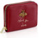 QZDAFFIC Porta Carte di Credito Donna, 12 Slot Schede Portacarte Donna Piccolo Pelle Vera Portafogli con Protezione RFID Wallet Regalo (Rosso Vino)