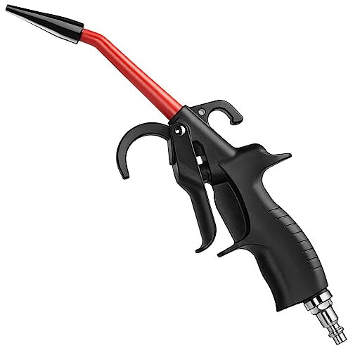 Air Blow Gun 290 Max PSI Air Blower for Compressor, 1/4 Air Inlet Air Nozzle Blow Gun Air Flow Trigger, Air Blower Gun with Rubber Tip Adapt to Air Compressors for Car Clean Care Detail Dust Removal