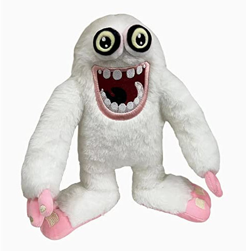 Jilijia My Singing Monsters Plush Doll Figure Anime Merch Green Bean Sprout Monster Plush Doll White Snow Monster Cute Soft Throw Pillow Home Decoration