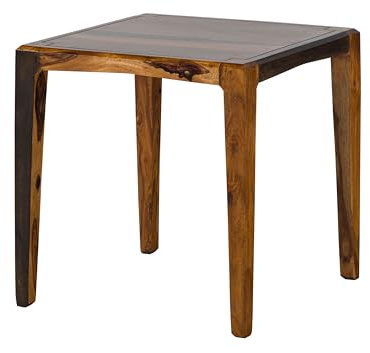 MASSIVMOEBEL24.DE | Ancona Beistelltisch aus Massivholz #250 | aus Sheeshamholz - Dunkelbraun, lackiert 50 x 50 x 50 cm | Kleiner Tisch Couchtisch Sofatisch