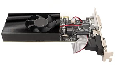 Grafikkarte, GT730 4G DDR3 128-Bit-Grafikkarte mit Lüfter, Unterstützt PCI Express 2.0 X 16 DVI VGA HD Multimedia-Schnittstelle