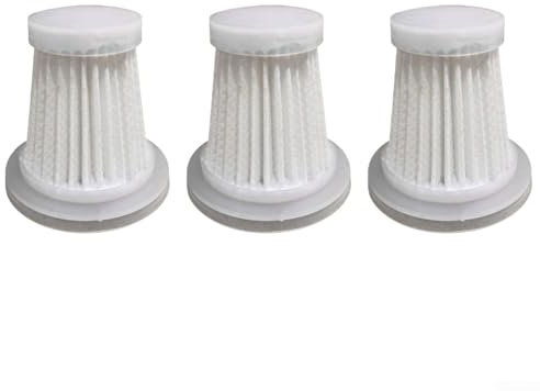 EpheyFIF Filtro de aspiradora para mini aspiradora inalámbrica, filtro de aspiradora de repuesto, kit de filtro de polvo lavable reutilizable (paquete de 3)