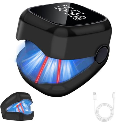 Upgrade Nagelpilz Lasergerät Gegen Nagelpilz, Nagelpilz Lasergerät, Nagelpilz Laser【Upgrade 4*Blau & 2*Infrarotlicht - Verdoppeln Sie die】Nagelpilz Lasergerät Nagelpilz Testsieger Lichttherapiegerät