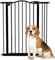 PawHut Pressure Fit Dog Stair Gate No Drilling Safety Gate Auto Close for Doorways, Hallways, 74-87cm Adjustable, 94cm Tall, Black