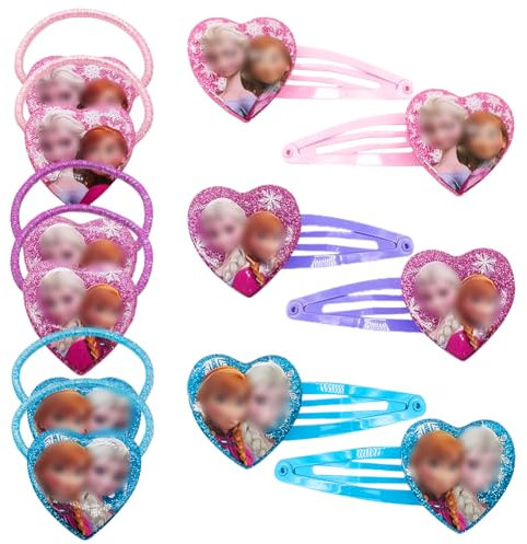 MaSif Haarspange Haarring Eiskönigin 12PCS Eiskönigin Haarspangen Kinderschmuck Prinzessin Haarklammern Kinder Haarnadel Geschenk für Geburtstag Geschenk