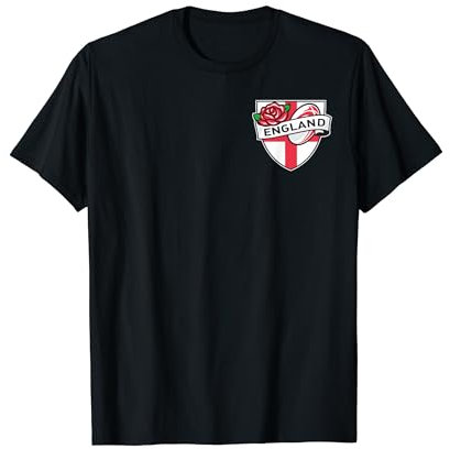 England Rugby Fan Merch Ball Flagge Tudor Rose T-Shirt