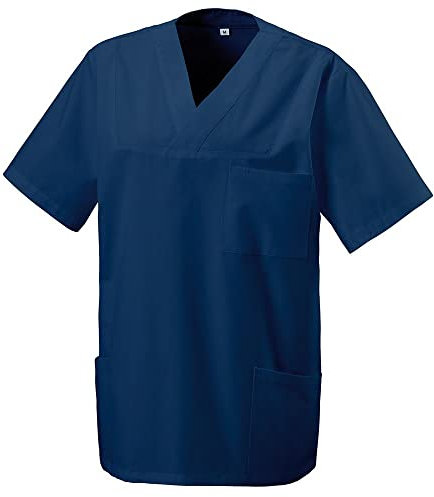 EXNER Medizinischer Schlupf-Kasack, OP-Kasack, Unisex, für Krankenpflege, Altenpflege, Farbe Navy, Größe 6XL