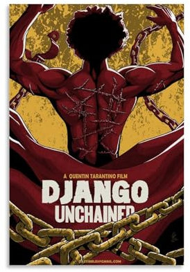 Django Unchained Poster, Kunstdekoration, Wandposter, Dekoration, Innenposter, Druckdekoration, Bar, Restaurant, Dekoration, Ästhetik, Poster, Wohnzimmer, Poster, 30 x 45 cm, ungerahmt