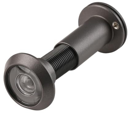Door Viewer for Safety, Peephole Camera for Front Door Wide Angle Door Spy Hole with Privacy Cover for 35-60mm Doors Universal Plug Hole 2-in-1 with Doorbell for Household Use(Grey)