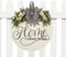 Home Sweet Home - Ghirlanda decorativa per porta, 30 cm, rotonda, in legno, da appendere, con scritta Home Sweet Home, ghirlanda estiva e primaverile per le stagioni estive e per le vacanze