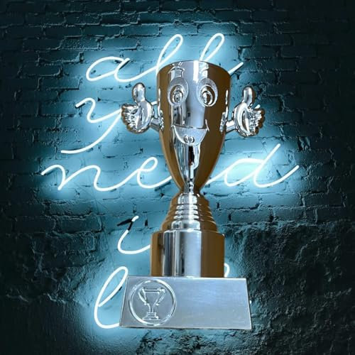 eberin · Big Smiley Pokal · Funnypokal · lustiger Spaß Cup · Wanderpokal · Kelchpokal in Smileyform · Gute Laune Pokal mit Wunschgravur · Stabiler Kunststoffpokal Silber · Größe 16,5 (OHNE Gravur)