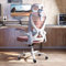 TRALT Ergonomischer Bürostuhl - X-förmiger bequemer Computer-Bürostuhl, Gaming-Stuhl, Bürostuhl mit Lendenwirbelstütze, Netz-Bürostuhl mit Kopfstütze (Rosa)