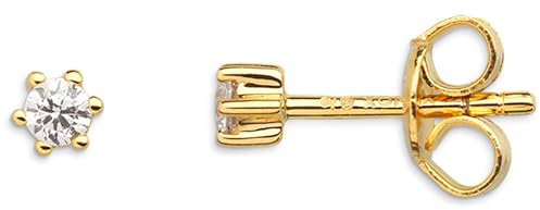 XENOX® Krappe Ohrringe - Damen Ohrringe aus hochwertigem 925/- Sterlingsilber mit Zirkonia Stein | XS3515G