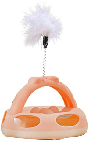 Mlllokfki Cat Turntable with Balls, Cat Turntable Interactive, Cat Turntable Toy for Kittens, Eco-Friendly Cat Turntable, Cat Turntable with Sound, Cat Turntable for Mental Stimulation