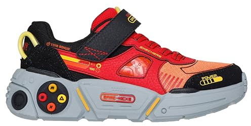 Skechers Unisex-Kinder Gametronix 2.0, Schwarz/Rot, 13.5 Little Kid