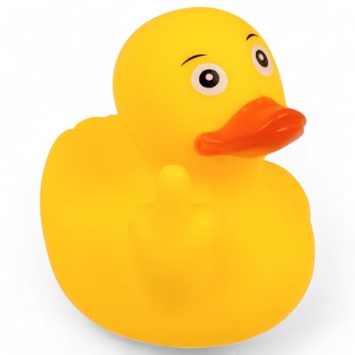 MIJOMA Quietsche-Ente Badeente | Niedliche Schwimmenten für Kinder & Erwachsene | Langlebige Badeenten zum Spielen, Sammeln & Dekorieren (Duck You)