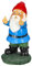 Cepewa Nain de jardin Doigt d'honneur | 7 x 15 x 7 cm en polyrésine multicolore | Figurine décorative de jardin avec doigt d'honneur coquin, humoristique