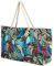 Windfromort Strandtasche mit Reißverschluss – Canvas Badetasche – Faltbar Strandtasche XXL – Shopper Sporttasche – Schultertasche für Strand, Reisen und Alltag