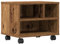vidaXL Mittlerer rechteckiger Druckerständer aus altem Holz in rustikalem Finish mit DREI Stauraumfächern | Ingenieurdesign ideal für Büro- oder Home-Use, multifunktional im Vintage-Stil