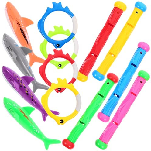 HEALSOPTHY Juguetes De Natación para Bucear Incluye y Anillos De Buceo De Piscina Divertido para Adolescentes para Piscina Verano